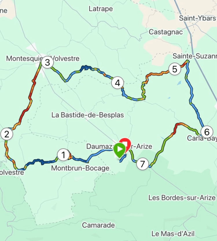 Heuvelroute in de Ari&egrave;ge voor de getrainde wielrenner